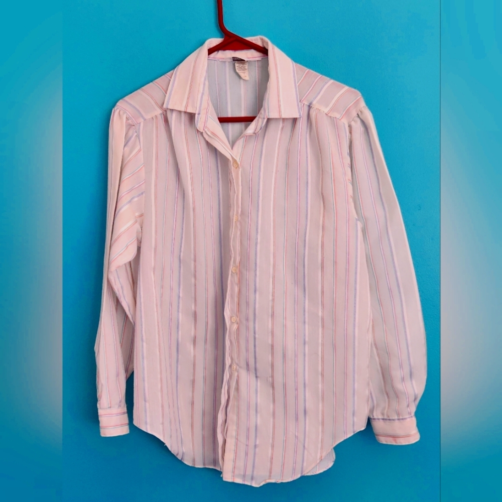 Vintage Alicia Long Sleeve Women's Polyester Blouse Size 12